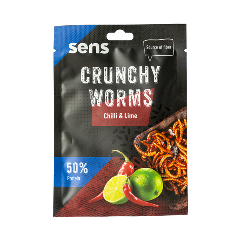 Crunchy Edible Mealworms - Chilli & Lime