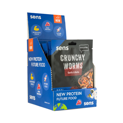 Crunchy Edible Mealworms - Garlic Herbs