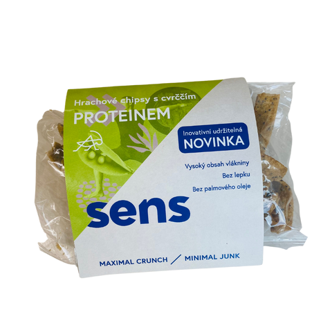 Proteinchips aus Erbsen und Grillenprotein